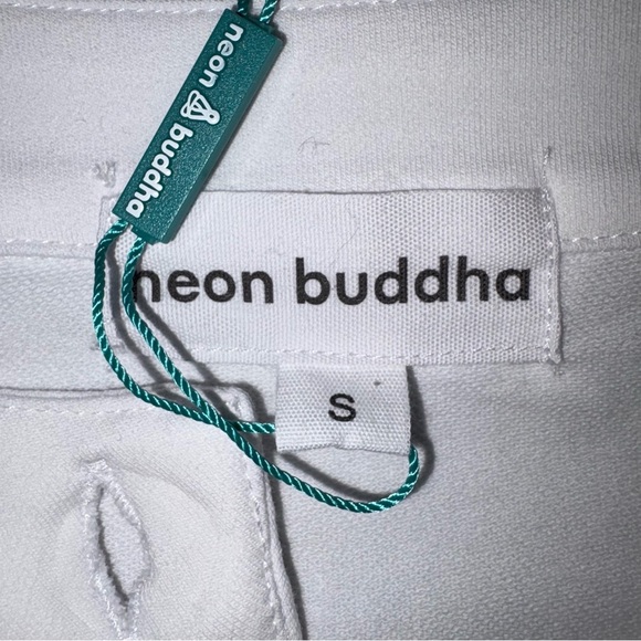 Neon Buddha White Jacket with Stretch, Relaxed Fit, Long Sleeves, NWT - Picture 3 of 7